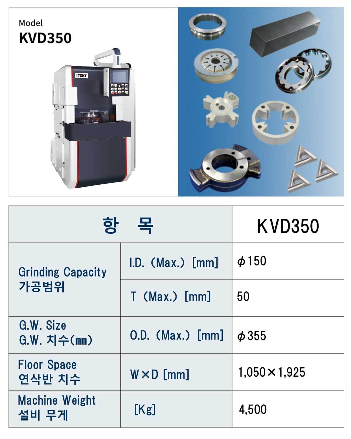 더블 디스크 평면 연삭기 KVD350